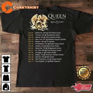 Queen Adam Lambert The Rhapsody Tour 2023 Queen Rock Band T-Shirt3