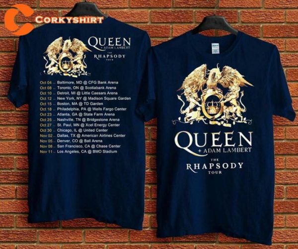 Queen Adam Lambert The Rhapsody Tour 2023 Queen Rock Band T-Shirt