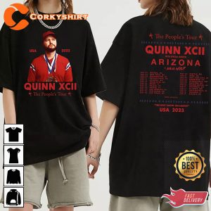 Quinn XCII The Peoples Tour 2023 Summer Concert Tee Shirt