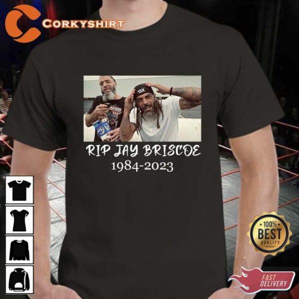 RIP Jay Briscoe 1984-2023 Black T-Shirt Hoodie