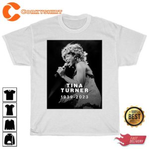 RIP Tina Turner 1939-2023 70s Music Vintage Inspired Memorial T-Shirt