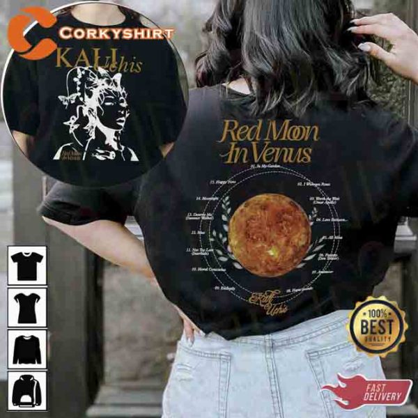 Kali Uchis Red Moon In Venus Album Poster Designed Shirt