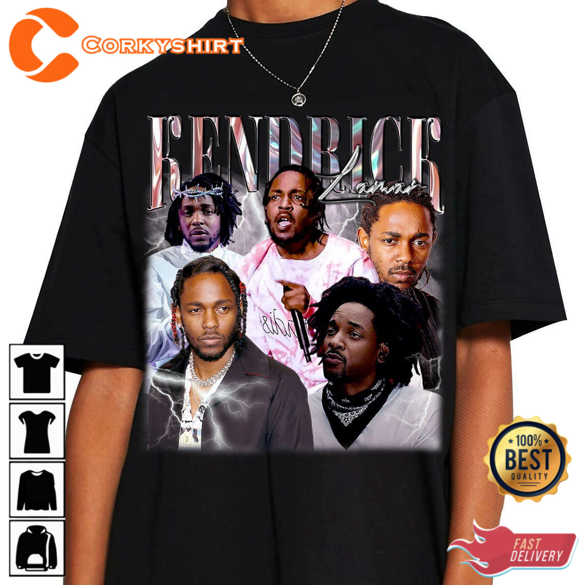 Retro Kendrick Lamar Unisex T-shirt Hop Rap Tee - Corkyshirt