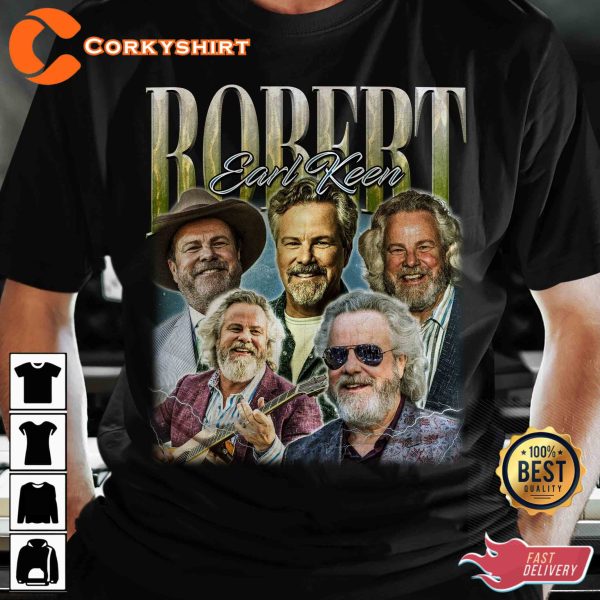 Robert Earl Keen World Tour 2023 Music Festival Concert T-Shirt