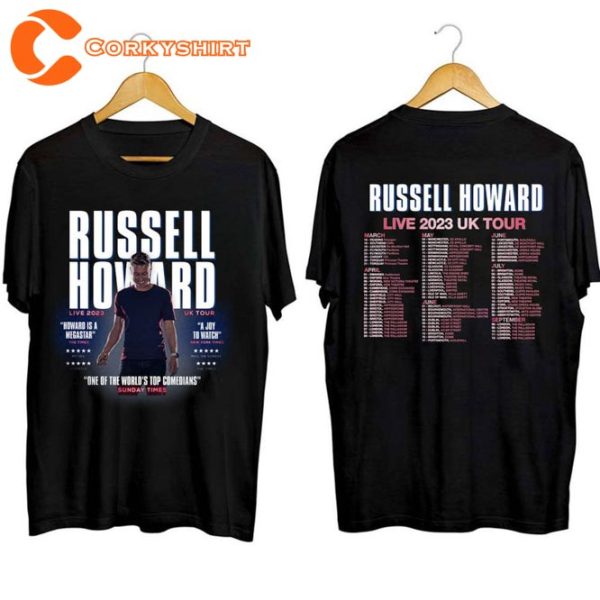 Russell Howard Live 2023 UK Tour Music Concert Shirt For Fan