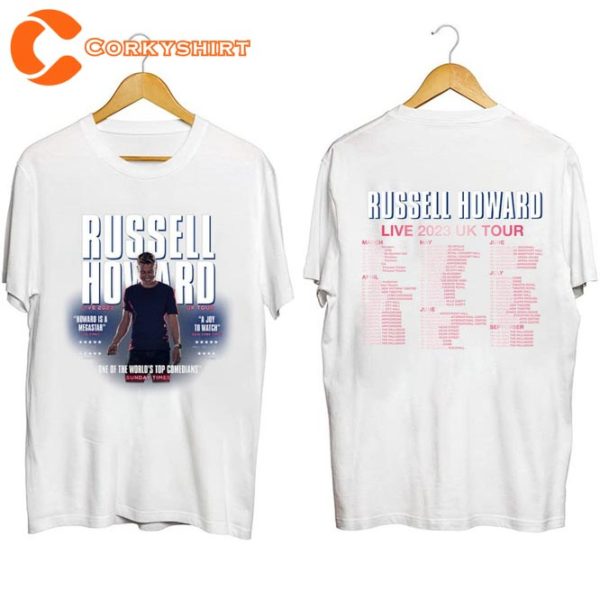 Russell Howard Live 2023 UK Tour Music Concert Shirt For Fan