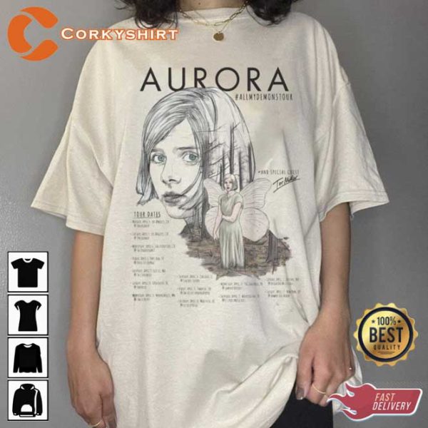 Singer Raveena Aurora Tour Date 2023 Tee Shirt