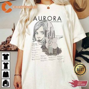 Singer Raveena Aurora Tour Date 2023 Tee Shirt