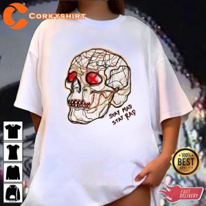 Skull Graphic Tee Dark Academia Grunge Crystal Skeleton Y2k Clothing Vintage T shirt