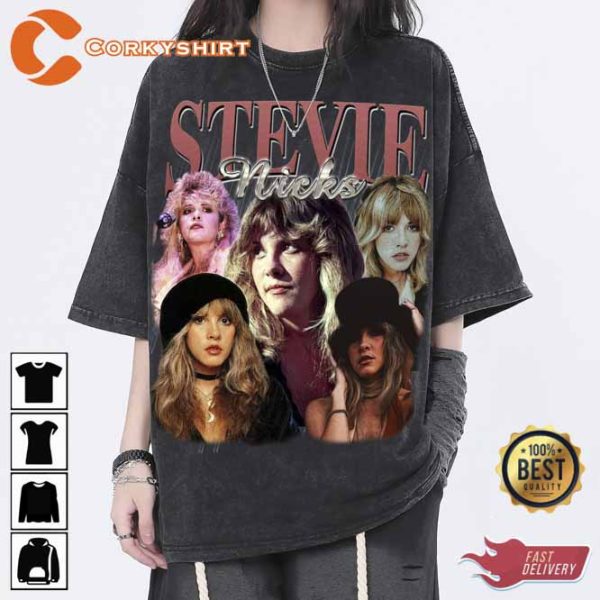 Stevie Nicks of Fleetwood Mac Vintage Washed Shirt