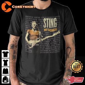 Sting My Songs World Tour 2023 Playlist Music Concert Unisex T-shirt