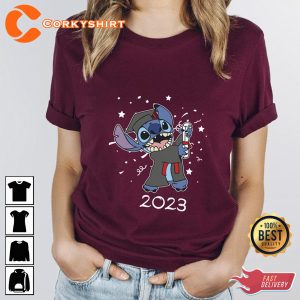 Stitch Graduation 2023 Theme Short Sleeve Tee Shirt Disney Graduation Gifts3