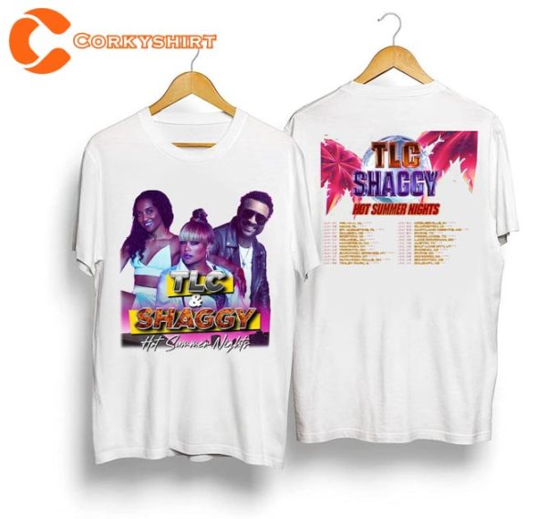 TLC and Shaggy Hot Summer Night Tour 2023 Concert Fan Shirt