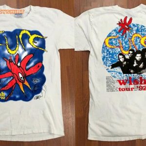 The Cure Wish Tour 92 Rock Band Tee Shirt Anniversary Gift