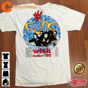 The Cure Wish Tour '92 Rock Band Tee Shirt Anniversary Gift3