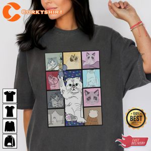 The Eras Tour Colors Cat Is Karma Fan Swifties 2 Sides T-shirt
