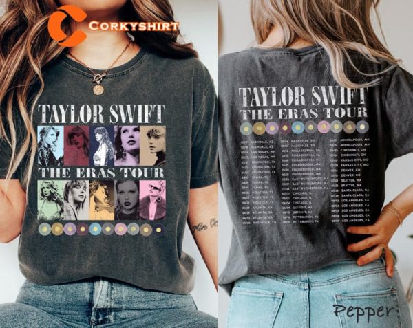 The Eras Tour Colors Taylor With Tour Dates For Swifties T-shirt