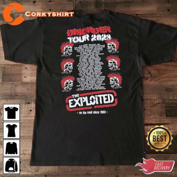 The Exploited Disorder Tour 2023 Music Concert Shirt Anniversary Gift For Fans