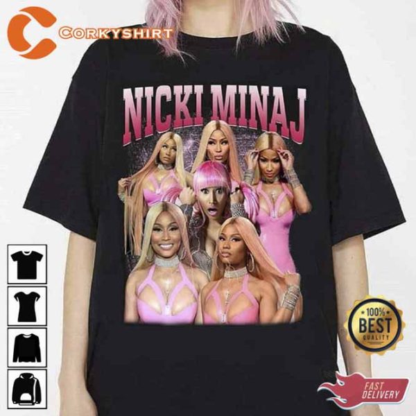 The Queen Of Rap Nicki Minaj Vintage 90s Bootleg T-Shirt
