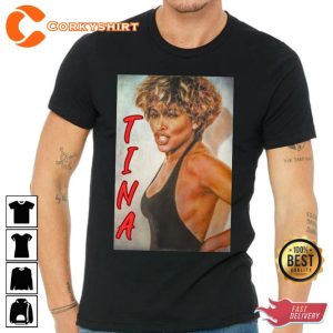 Tina Turner 1939-2023 The Queen Of Rock Music Icon 70s Memorial Shirt