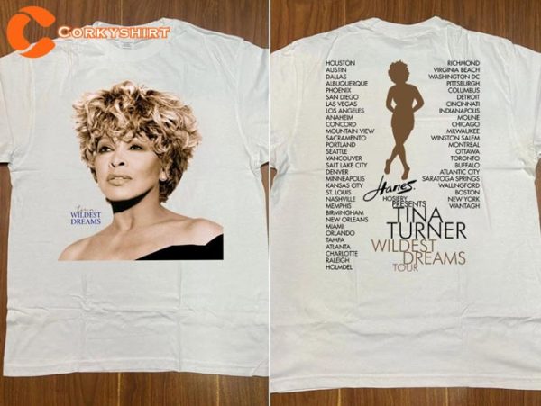 Tina Turner Queen Of Rock Wildest Dreams Tour 1996 In Our Memories Memorial Shirt