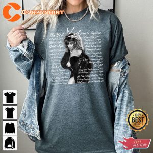 Tina-Turner-Queen-of-Rock-n-Roll-Quote-Tracklist-Playlist-Song-Shirt-2