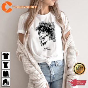 Tina Turner RIP 1939-2023 Memorable 70s Icon Singer Broadway Memorial T-Shirt