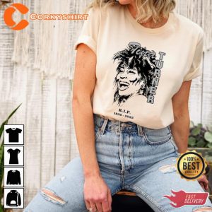 Tina Turner RIP 1939-2023 Memorable 70s Icon Singer Broadway Memorial T-Shirt