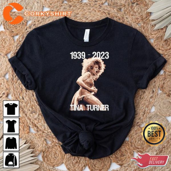 Tina Turner Rest In Peace RIP 1939-2023 Musical Souvenir Memorial Shirt