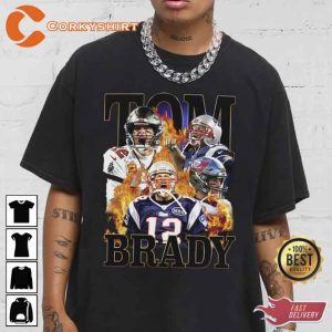 TrendyTeeStore Tom Brady Fan Shirt The Goat Sweatshirt Greatest of All Time Sweatshirt