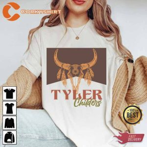 Tyler Childers Bull Skull Country Music Shirt For Fans