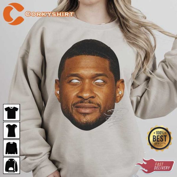 USHER Big Face Funny Designed Hip Hop Rap Tee