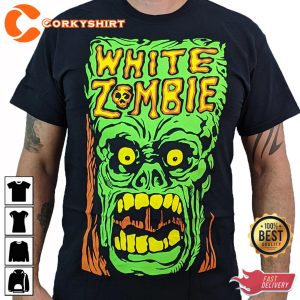 Unique  WHITE ZOMBIE ‘Monster Yell Mens’ T-Shirt
