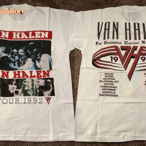 VAN HALEN Tour 1992 Unlawful Carnal Knowledge Tour T-Shirt For Fans