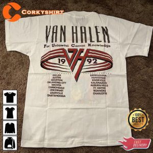 VAN HALEN Tour 1992 Unlawful Carnal Knowledge Tour T-Shirt For Fans3