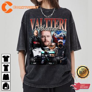 Valtteri Bottas Vintage Washed T-shirt Formula Racing F1