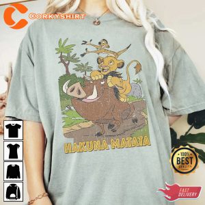 Vintage 90s Disney Lion King Simba And Timon Hakuna Matata Shirt