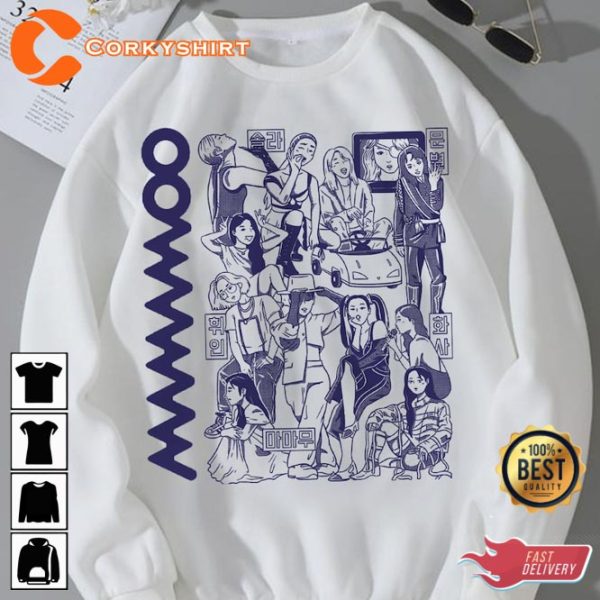 Vintage Inspired Fanart Mamamoo My Con World Tour Kpop Shirt For Fans