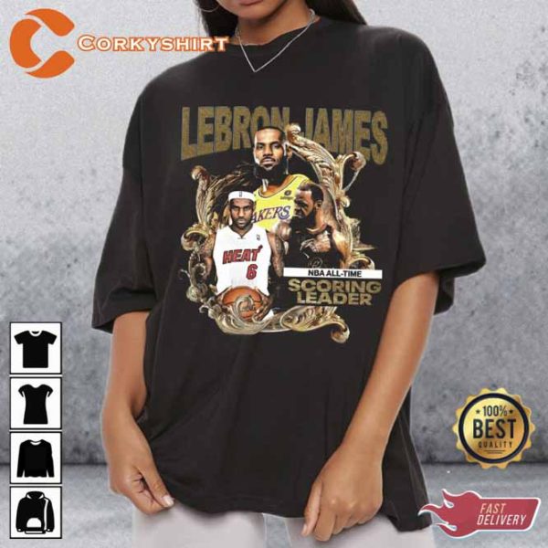 Lebron James Heat NBA All Time Scoring Leader Basketball Shirt