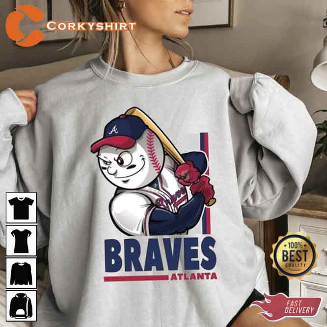 Vintage Atlanta Brave Crewneck Sweatshirt T-shirt Retro 
