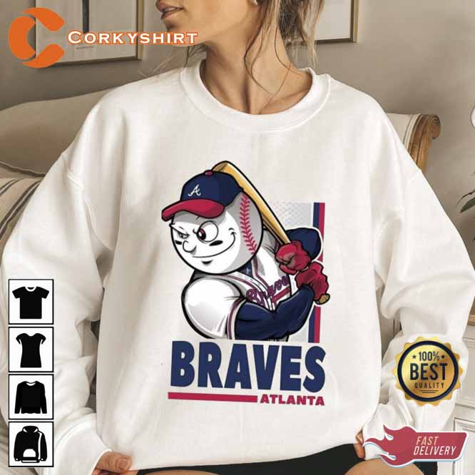 Retro Atlanta Braves Baseball Sweatshirt - Vintage Style MLB Crewneck Shirt