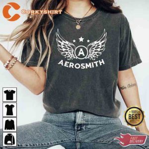 Rock Band Aerosmith Get Your Wings 1974 Album Design Concert Shirt