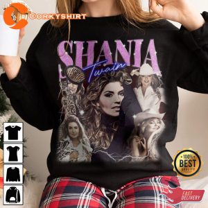 Vintage Shania Twain Merch T-shirt Designs Tour Dates Sweatshirt