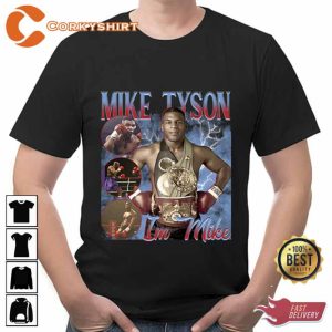 Vintage Style Iron Mike Tyson Former Professional Boxer Graphic Tee Shirt