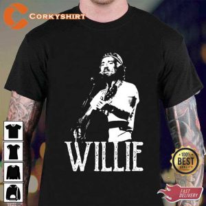 White The Stencil Willie Nelson Unisex T-Shirt