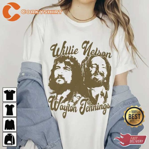 Willie Nelson Waylon Jennings Country Music Lover Unisex Tee