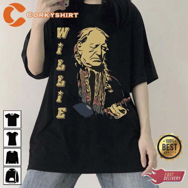 Willie Nelson Vintage Inspired Outlaw Country Unisex T-Shirt