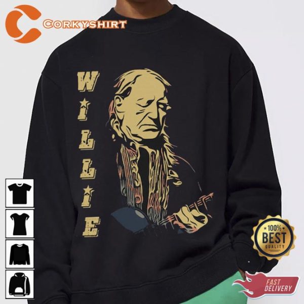 Willie Nelson Vintage Inspired Outlaw Country Unisex T-Shirt