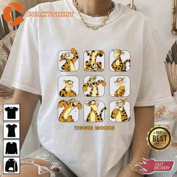 Winnie the Pooh Characters Disney Tigger Moods Shirt