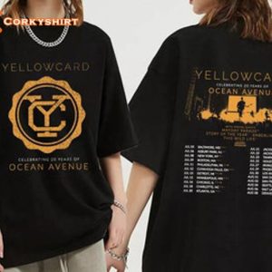 Yellowcard 2023 Tour 20 Years Celebrating Rock Band Unisex Shirt